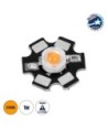 GloboStar® 73755 High Power Star LED - Υψηλής Ισχύος Star LED 1W DC 3.2V Ultra Θερμό Λευκό 2200K Φ2 x Υ0.6cm - 2 Χρόνια Εγγύηση